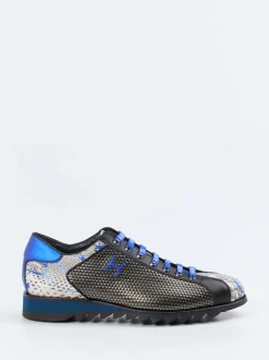 Harris – Sneaker aus geprägtem Leder mit Schlangenmuster