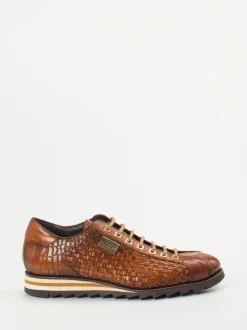 Harris – Sneaker aus geprägtem Leder braun