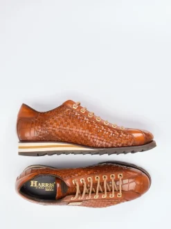 Harris – Sneaker aus geprägtem Leder braun