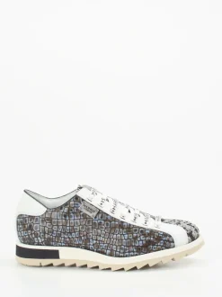 Harris – Sneaker aus geprägtem Leder schiefergrau