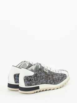 Harris – Sneaker aus geprägtem Leder schiefergrau