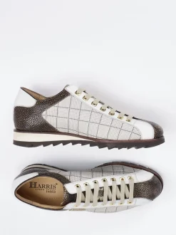 Harris – Sneaker aus geprägtem Leder mit Karomuster