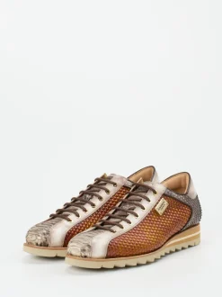 Harris – Sneaker aus geprägtem Leder in Braun