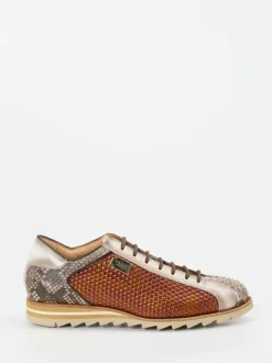 Harris – Sneaker aus geprägtem Leder in Braun