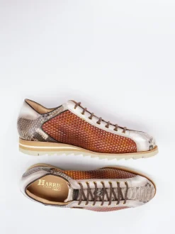 Harris – Sneaker aus geprägtem Leder in Braun