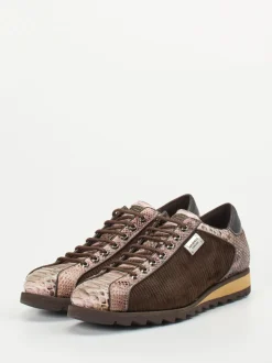 Harris – Sneaker aus geprägtem Leder in Braun