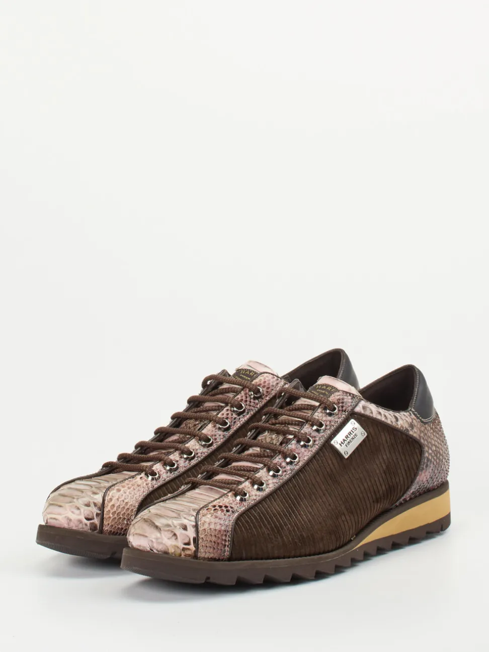Harris – Sneaker aus geprägtem Leder in Braun