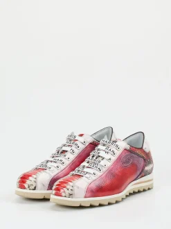 Harris – Sneaker aus geprägtem Leder in Rot