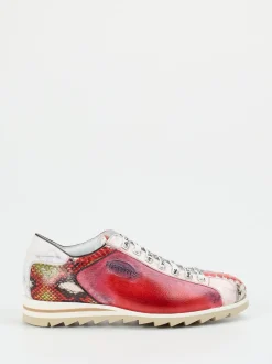 Harris – Sneaker aus geprägtem Leder in Rot