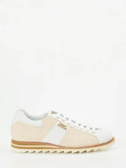 Harris – Sneaker aus geprägtem Leder in Beige