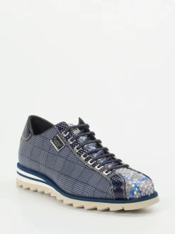 Harris – Sneaker aus geprägtem Leder in Blau