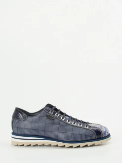 Harris – Sneaker aus geprägtem Leder in Blau