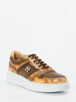 Harris – Sneaker aus geprägtem Leder in Braun