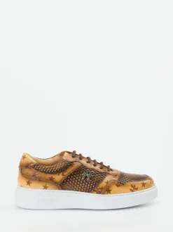 Harris – Sneaker aus geprägtem Leder in Braun