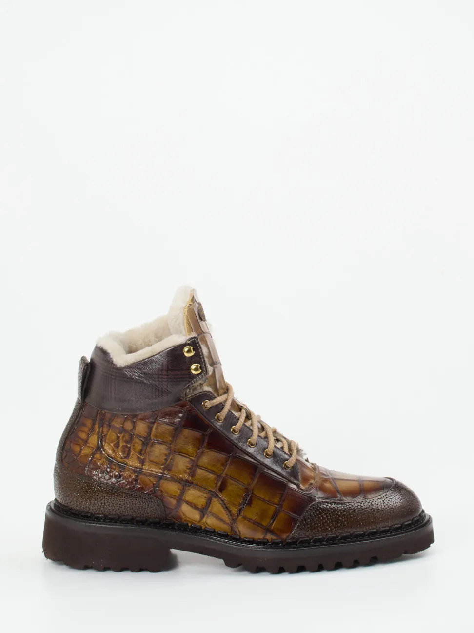 Harris – Stiefeletten aus geprägtem Leder in Braun