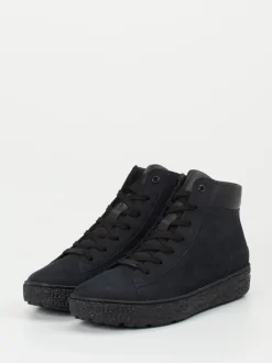 Hartjes – High-Top Sneaker aus Nubukleder schwarz