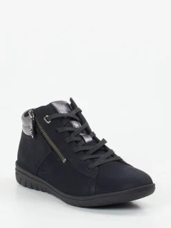 Hartjes – High-Top Sneaker aus Nubukleder Dunkelblau