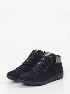 Hartjes – High-Top Sneaker aus Nubukleder Dunkelblau