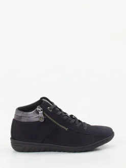 Hartjes – High-Top Sneaker aus Nubukleder Dunkelblau
