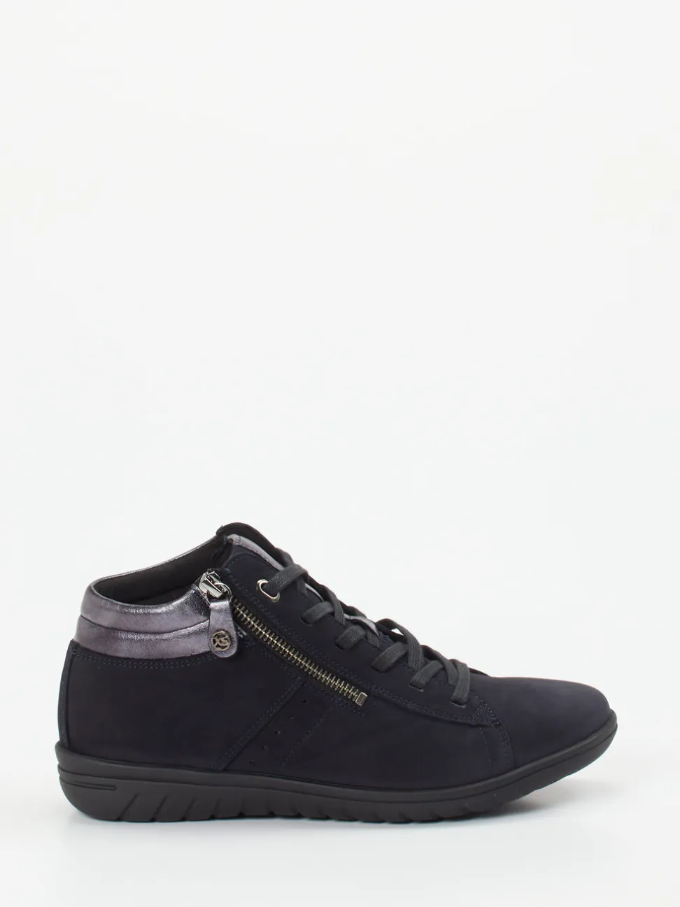 Hartjes – High-Top Sneaker aus Nubukleder Dunkelblau