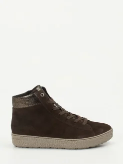 Hartjes – High-Top-Sneaker aus Veloursleder braun