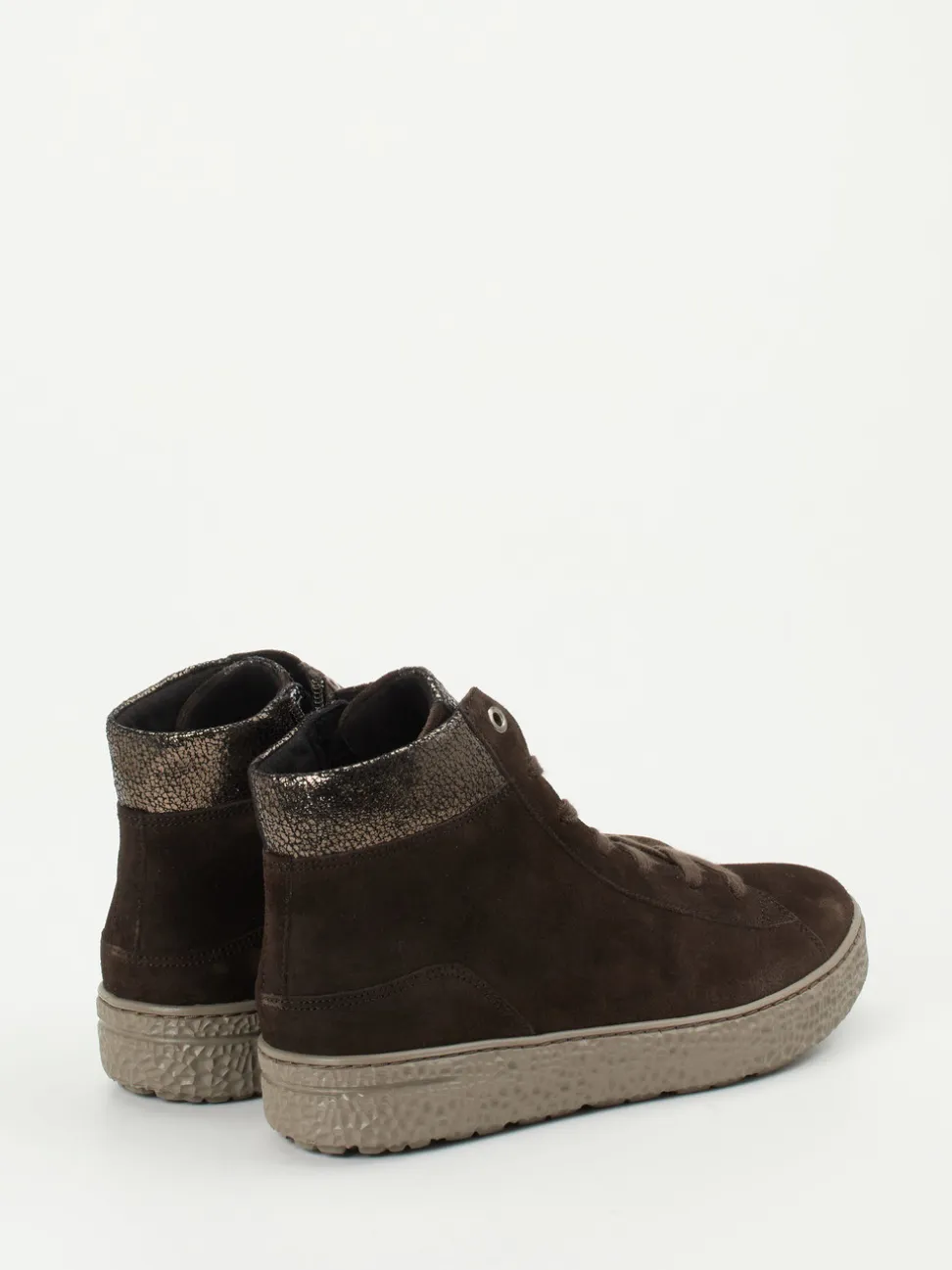 Hartjes – High-Top-Sneaker aus Veloursleder braun