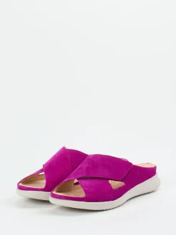 Hartjes – Komfort-Pantolette aus Veloursleder pink