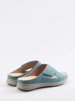 Hartjes – Komfort-Pantolette aus Veloursleder Aquamarin