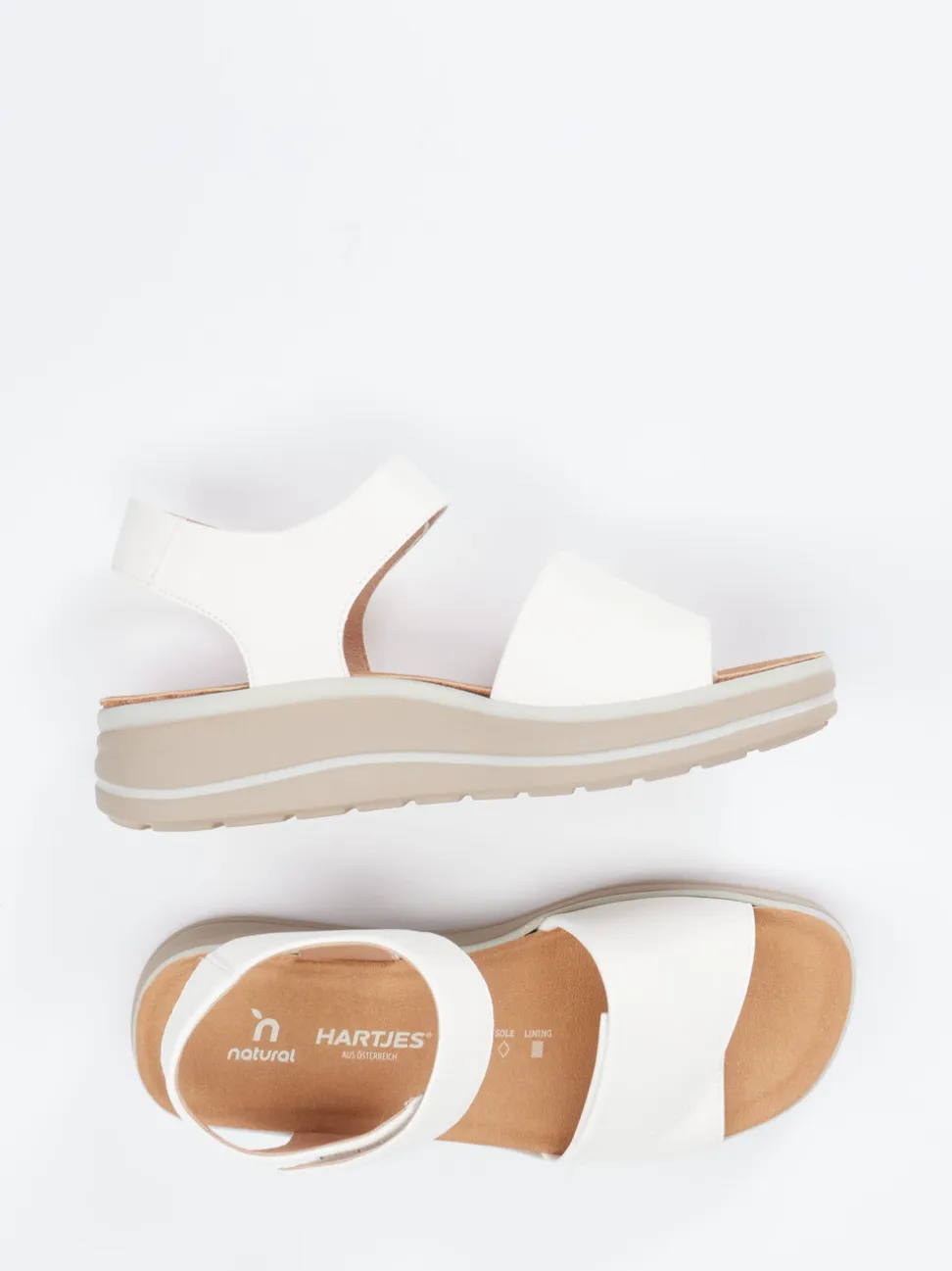 Hartjes – Komfortsandale aus Kalbleder in Offwhite