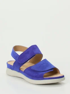 Hartjes – Komfortsandalen aus Veloursleder Blau