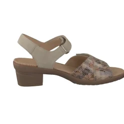 Hartjes – Komfort-Sandalen aus Veloursleder beigegrau