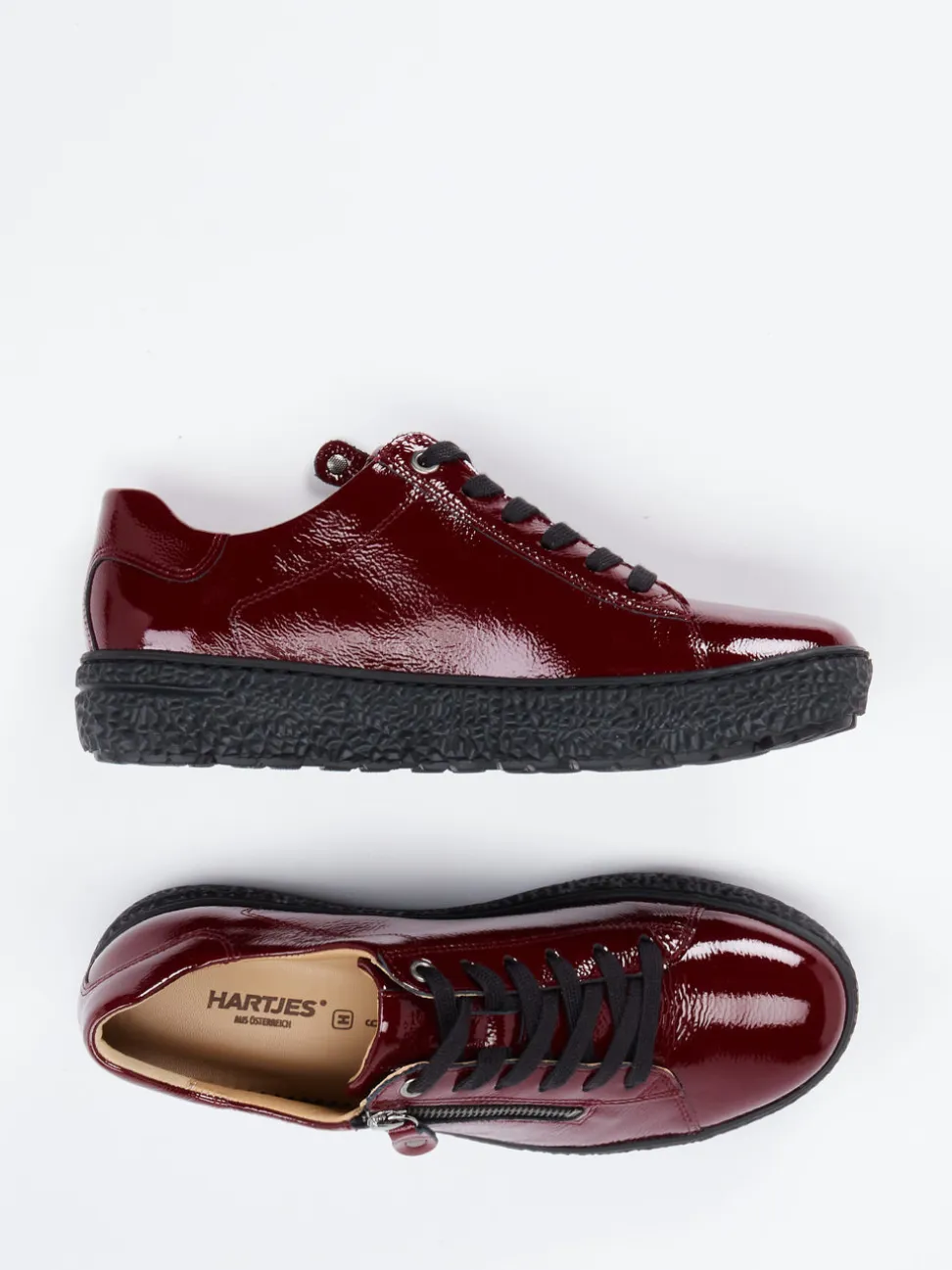 Hartjes – Komfort-Sneaker aus Lackleder Bordeauxrot