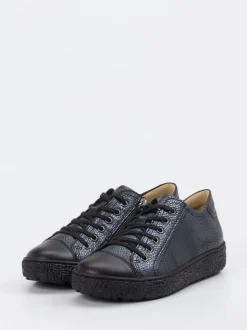 Hartjes – Komfort-Sneaker aus Leder in Metallic-Blau