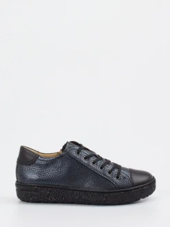Hartjes – Komfort-Sneaker aus Leder in Metallic-Blau