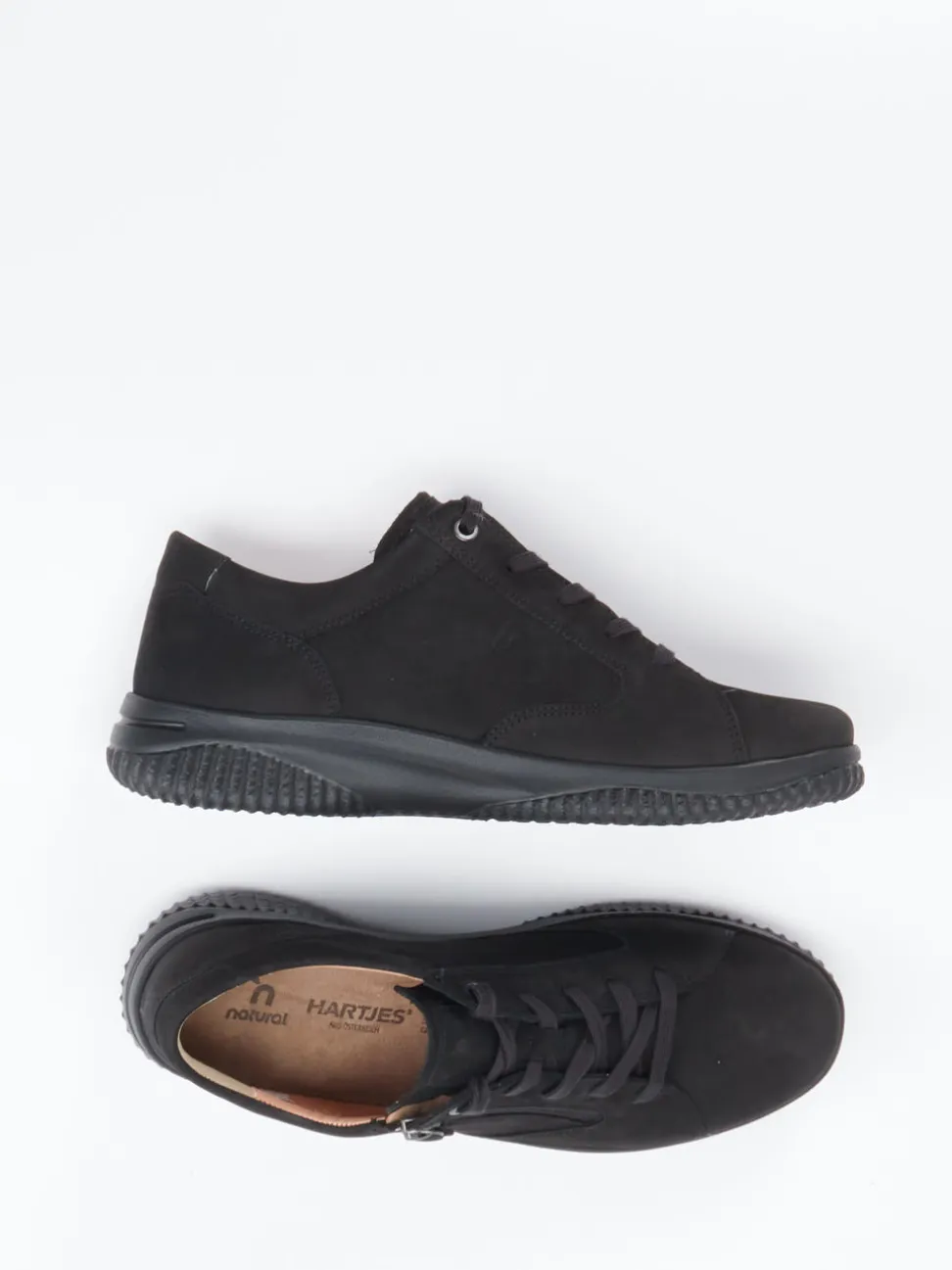 Hartjes – Komfort-Sneaker aus Nubukleder schwarz
