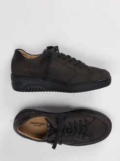 Hartjes – Komfort-Sneaker aus Nubukleder anthrazit