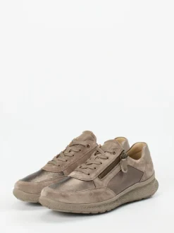 Hartjes – Komfortsneaker aus Veloursleder Taupe