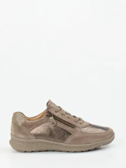 Hartjes – Komfortsneaker aus Veloursleder Taupe