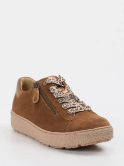 Hartjes – Komfort-Sneaker aus Veloursleder cognac
