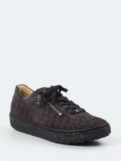 Hartjes – Komfort-Sneaker aus Veloursleder anthrazit