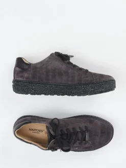 Hartjes – Komfort-Sneaker aus Veloursleder anthrazit