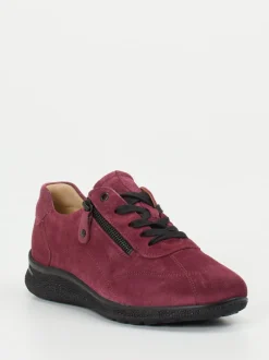 Hartjes – Komfort-Sneaker aus Veloursleder Bordeaux