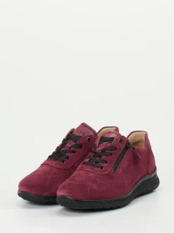 Hartjes – Komfort-Sneaker aus Veloursleder Bordeaux