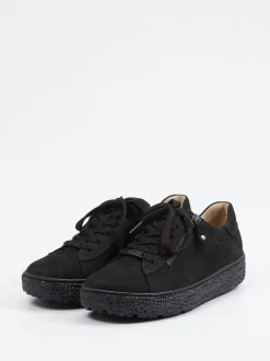 Hartjes – Komfort-Sneaker aus Nubukleder schwarz