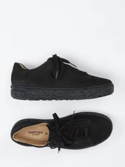 Hartjes – Komfort-Sneaker aus Nubukleder schwarz