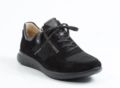 Hartjes – Komfort-Sneaker aus Veloursleder schwarz
