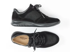 Hartjes – Komfort-Sneaker aus Veloursleder schwarz