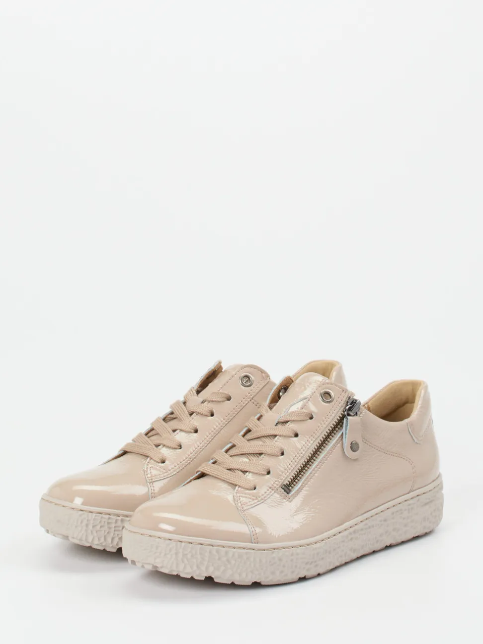 Hartjes – Komfort-Sneaker aus Lackleder Beige