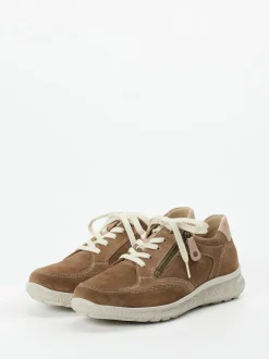 Hartjes – Komfort-Sneaker aus Veloursleder mittelbraun