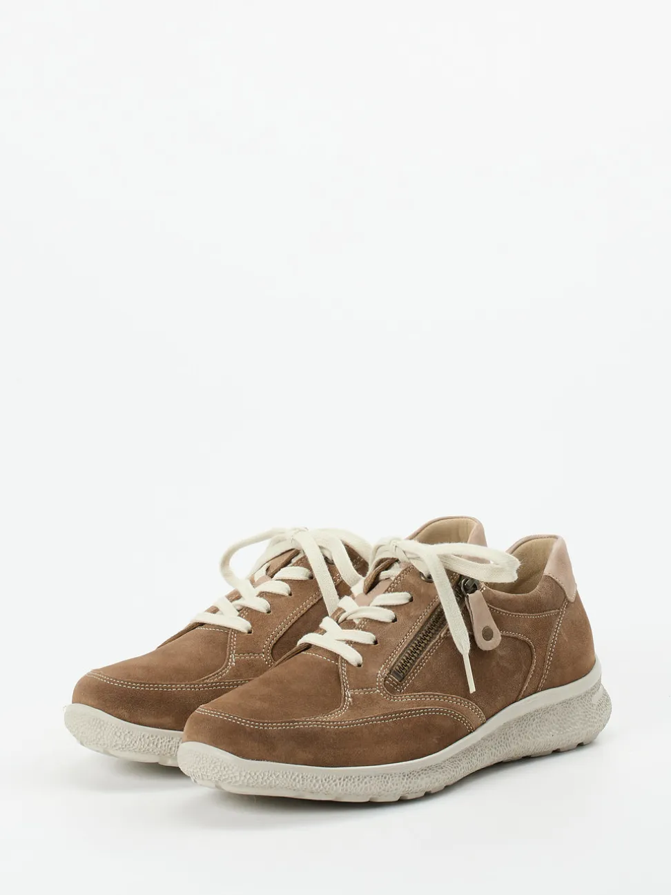 Hartjes – Komfort-Sneaker aus Veloursleder mittelbraun